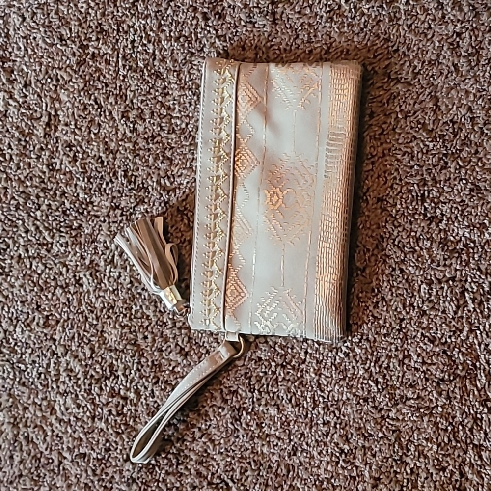Maurices Aztec Handbag Clutch Fringe